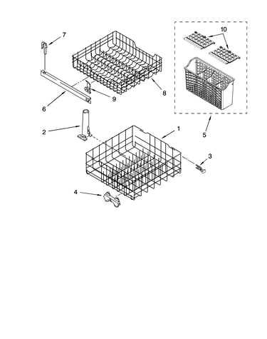 Dishrack parts, optional parts (not included)