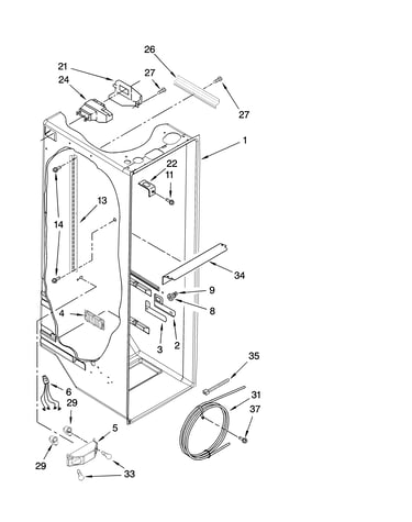Refrigerator liner parts