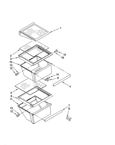 Refrigerator shelf parts