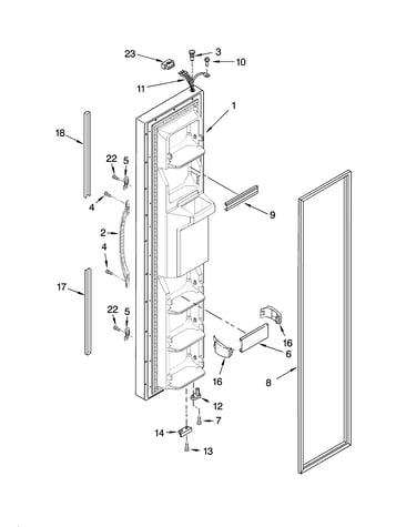 Freezer door parts