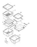 Refrigerator shelf parts