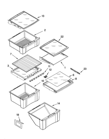 Refrigerator shelf parts