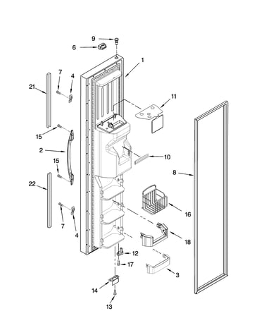 Freezer door parts