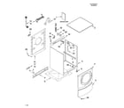 Whirlpool GHW9100LW2 top and cabinet parts diagram
