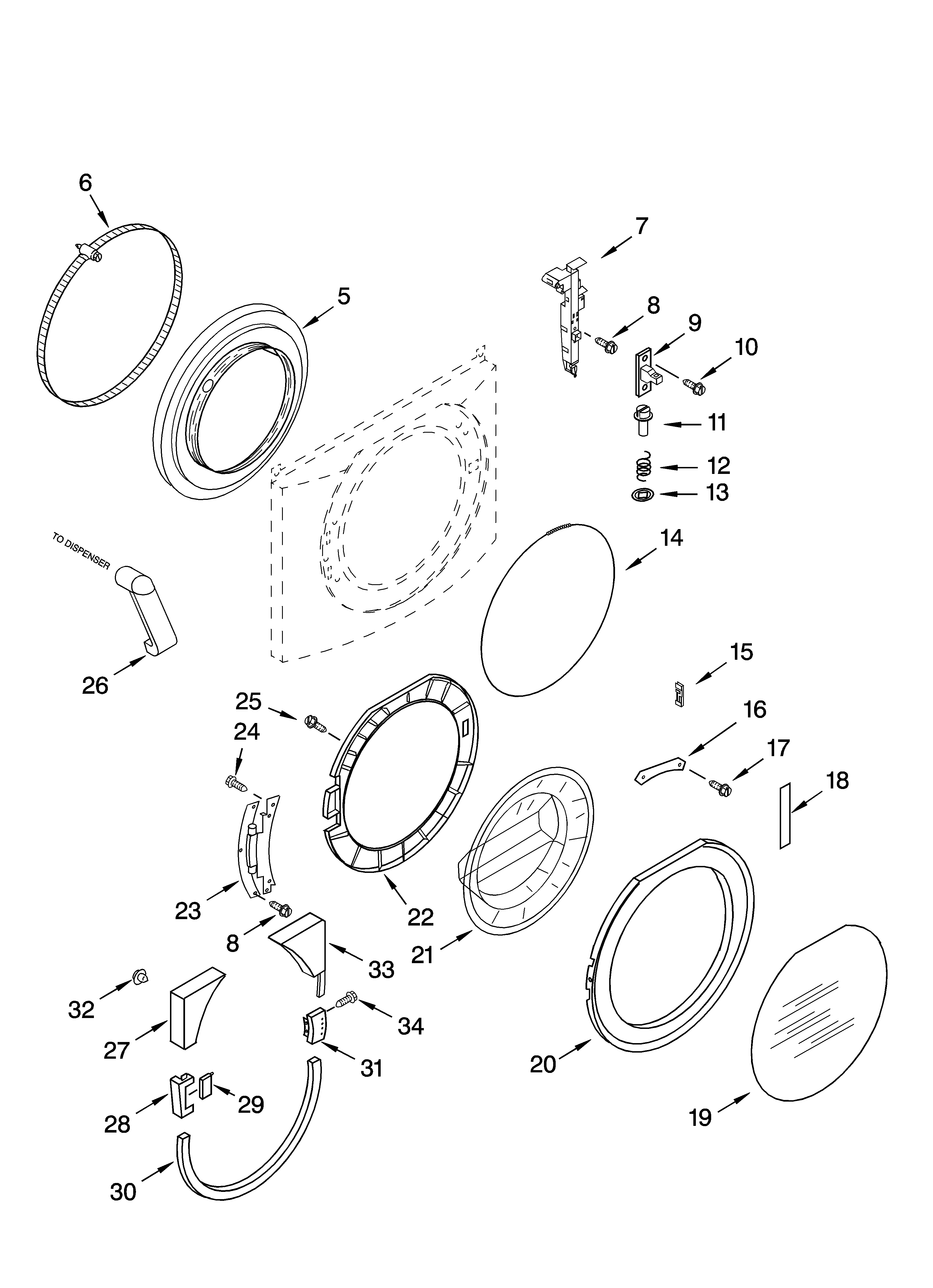 Door and latch parts