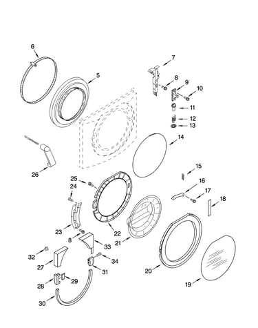 Door and latch parts