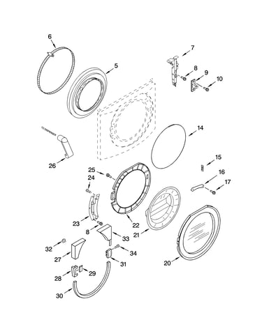 Door and latch parts