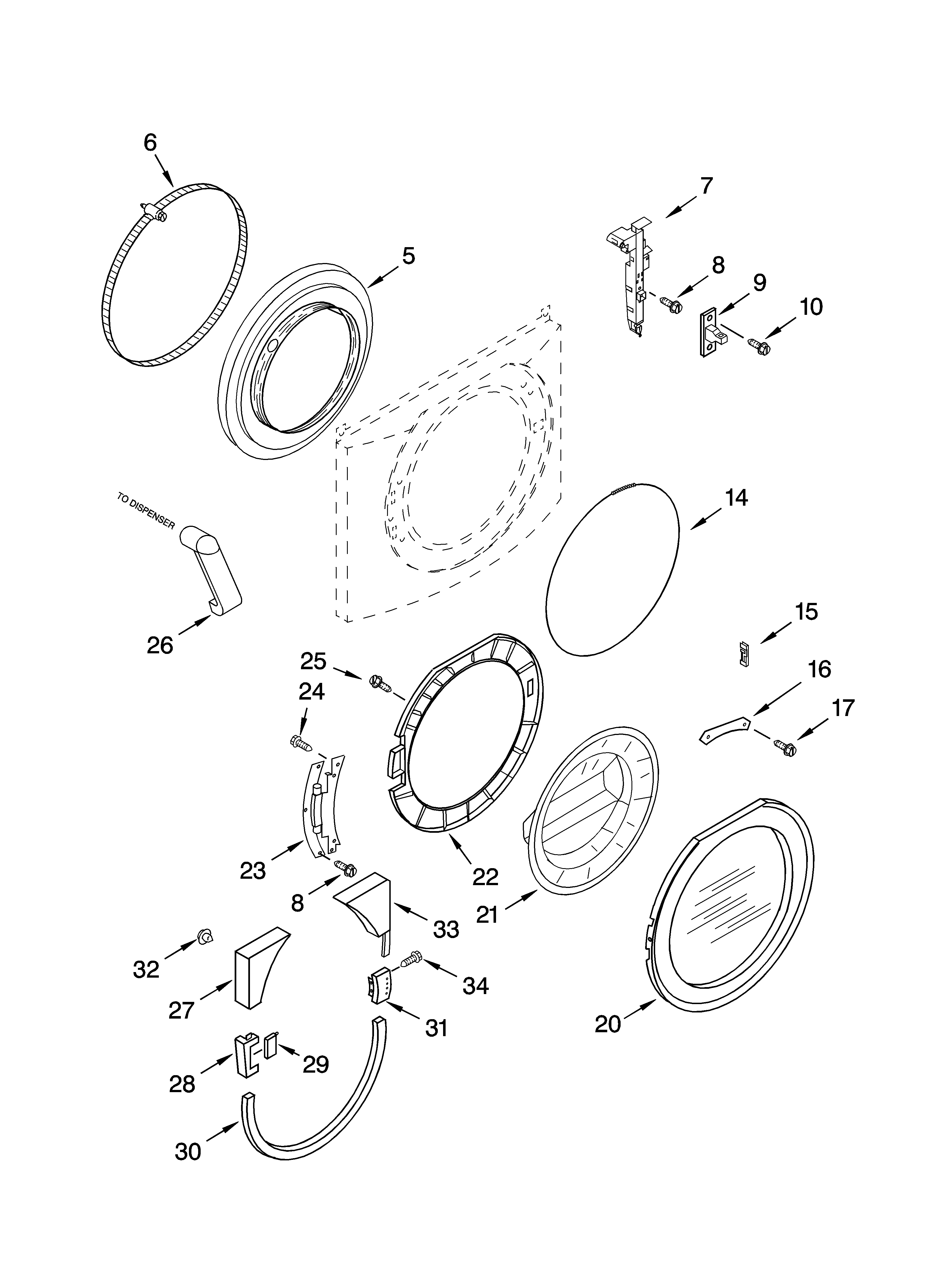 Door and latch parts
