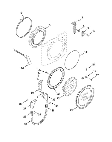 Door and latch parts