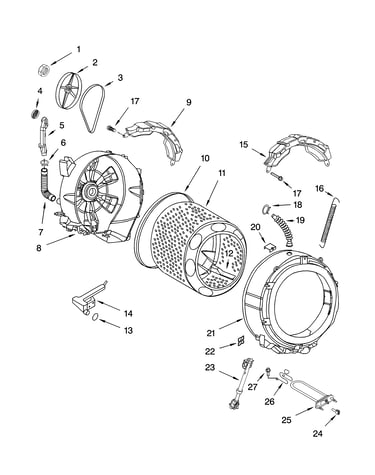 Tub and basket parts