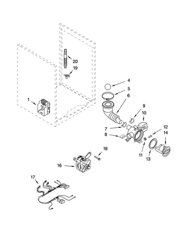 Pump and motor parts, optional parts (not included)