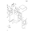 Whirlpool GHW9460PW3 top and cabinet parts diagram