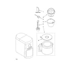 KitchenAid KCM534WH0 carafe and filter parts diagram