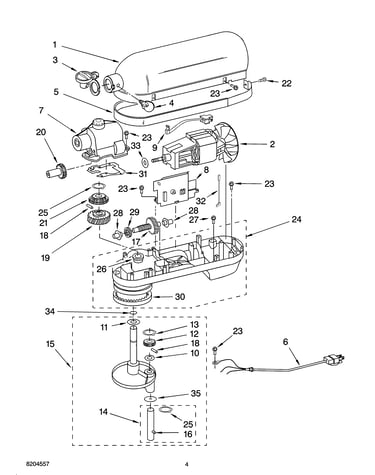 Case, gearing and planetary unit, optional parts