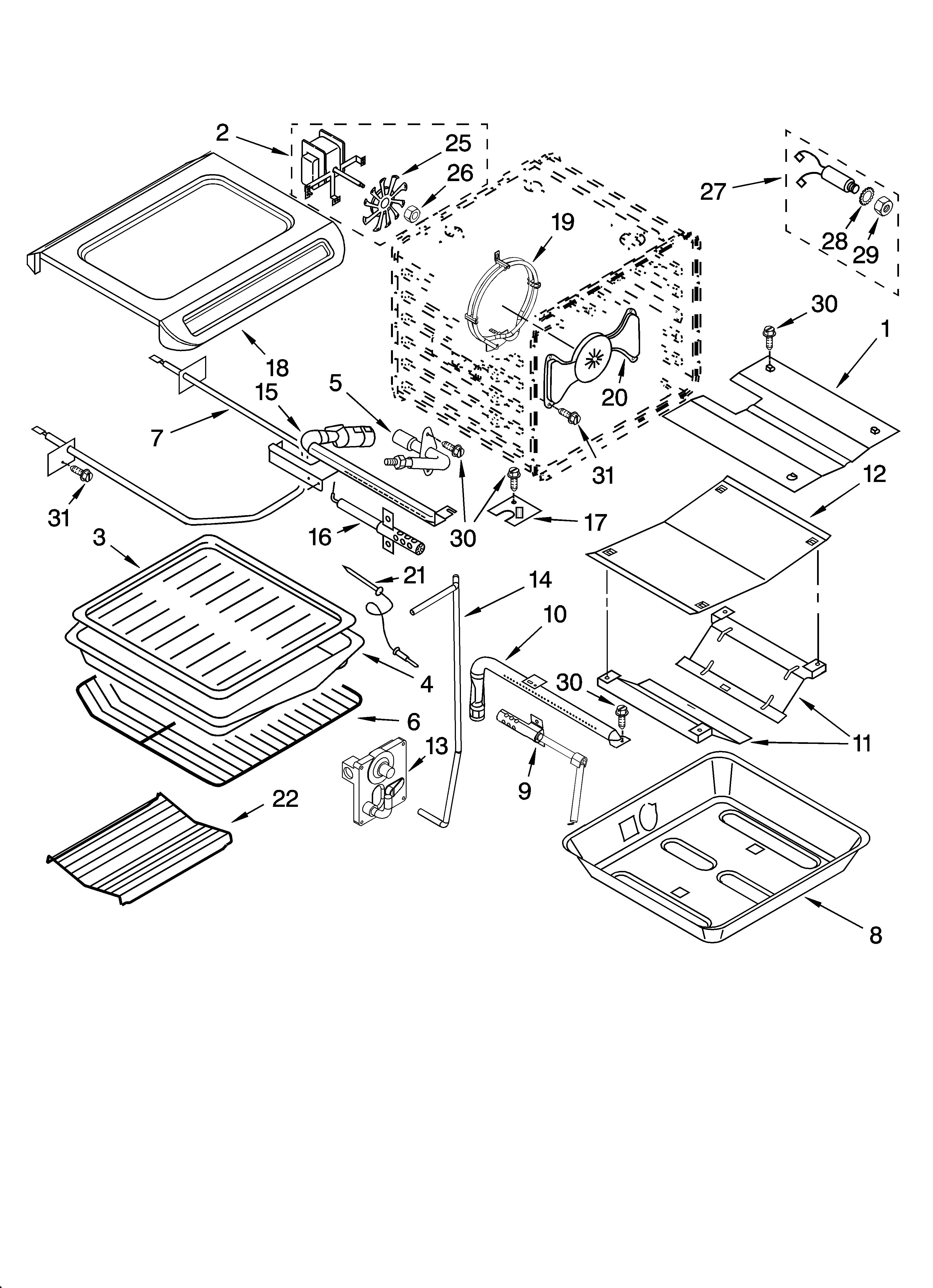 Internal oven parts