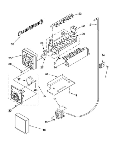 Icemaker parts, optional parts (not included)