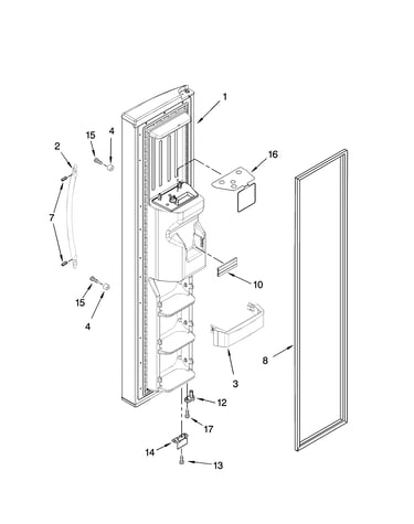 Freezer door parts