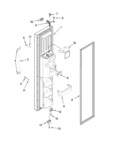 Freezer door parts