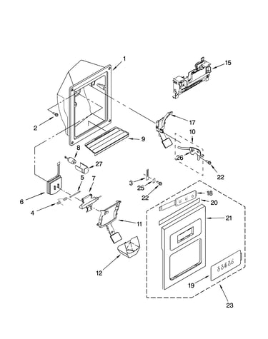 Dispenser front parts
