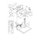 Whirlpool WED5521SQ0 top and console parts diagram