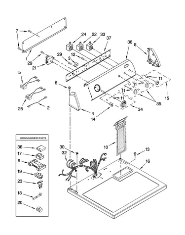 Top and console parts
