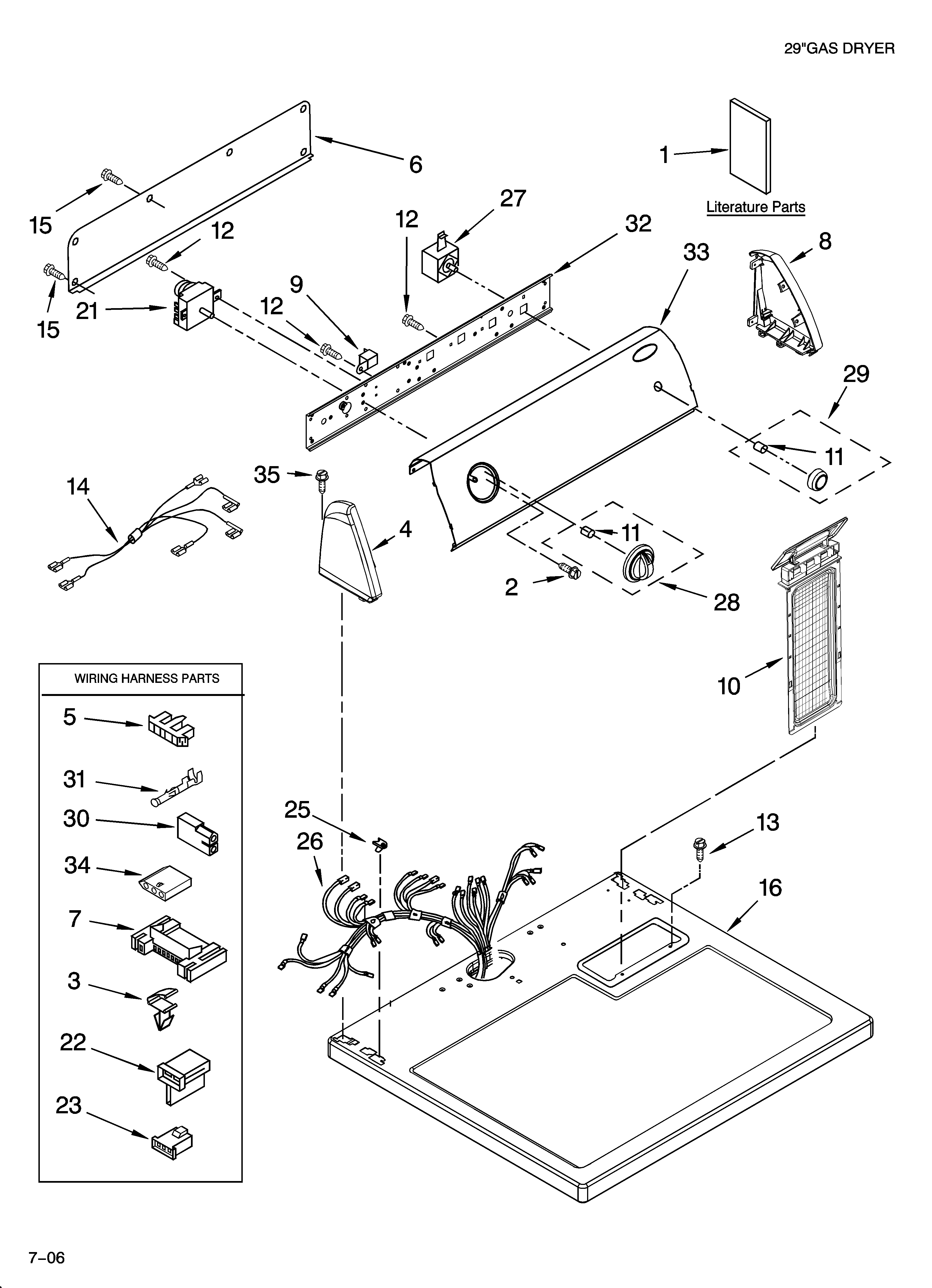 Top and console parts