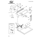 Roper YRED4300SQ0 top and console parts diagram