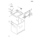 Whirlpool 7MWT97920SG0 top and cabinet parts diagram