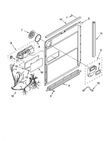 Door and latch parts