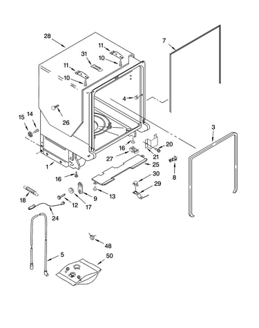 Tub and frame parts