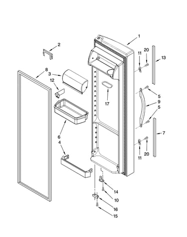 Refrigerator door parts