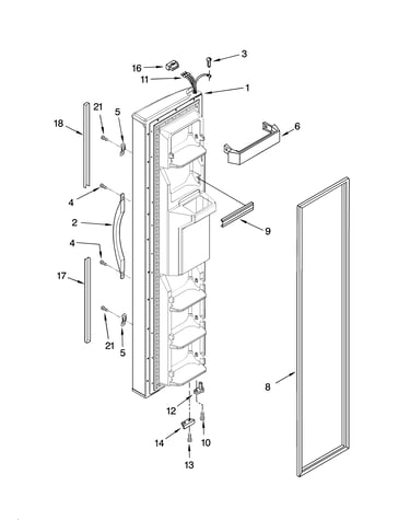 Freezer door parts