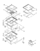 Refrigerator shelf parts