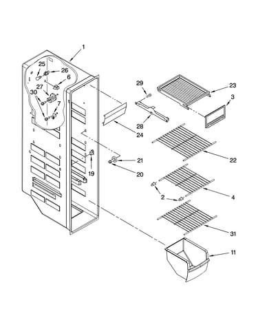 Freezer liner parts