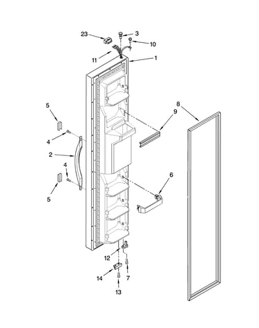 Freezer door parts
