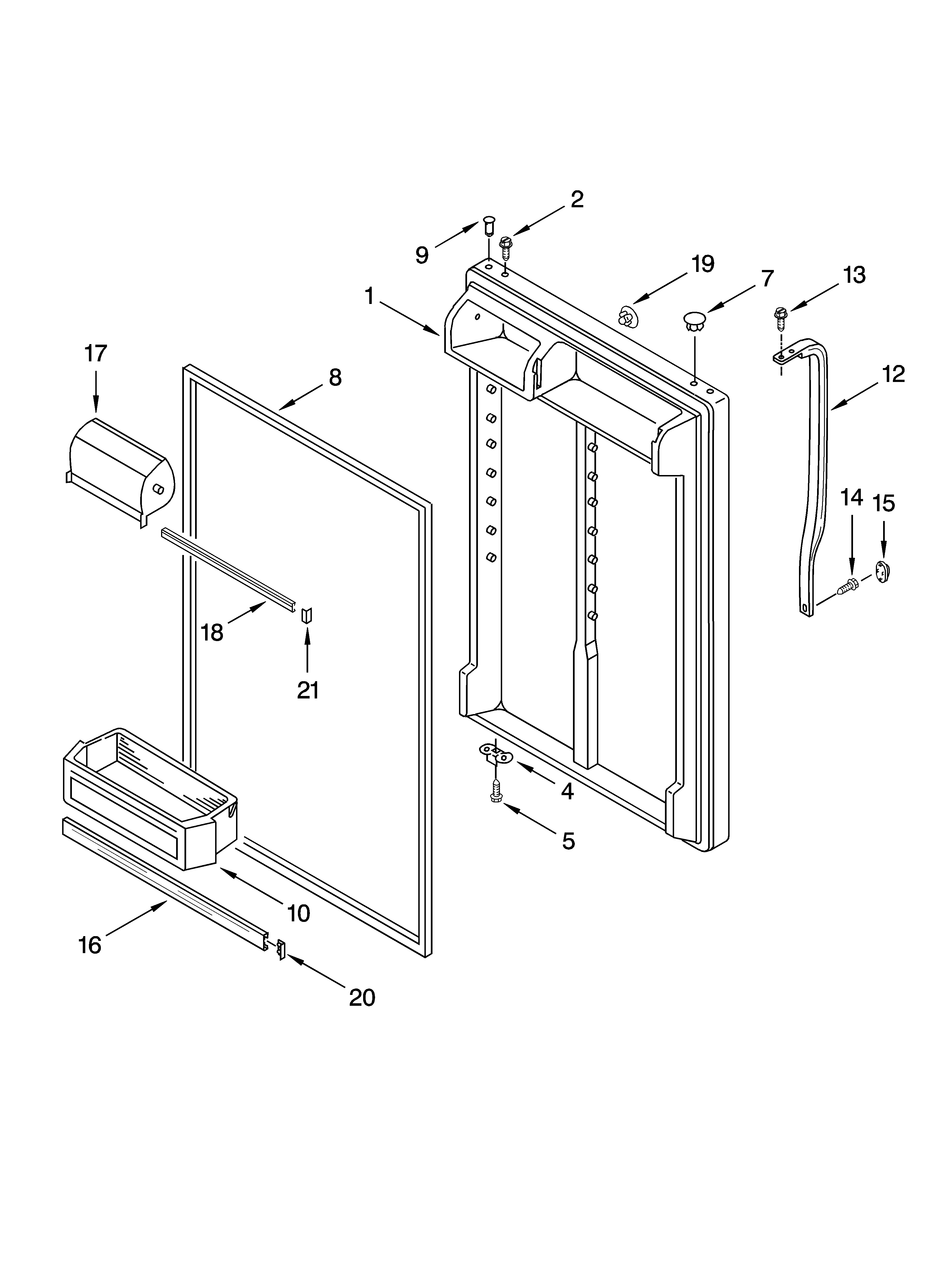 Refrigerator door parts