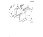 Whirlpool DU811SWPU3 frame and console parts diagram