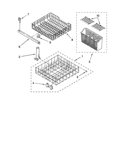 Dishrack parts, optional parts (not included)