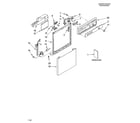 Whirlpool DU850SWPT3 frame and console parts diagram