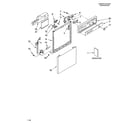 Whirlpool DU851SWPS1 frame and console parts diagram