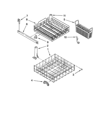 Dishrack parts, optional parts