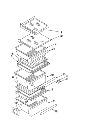 Refrigerator shelf parts