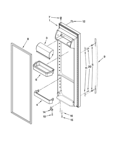 Refrigerator door parts
