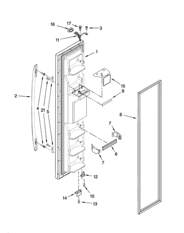 Freezer door parts