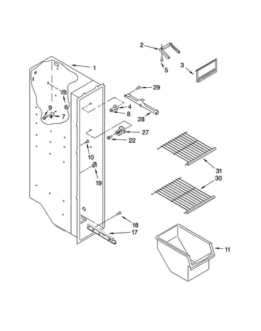Freezer liner parts