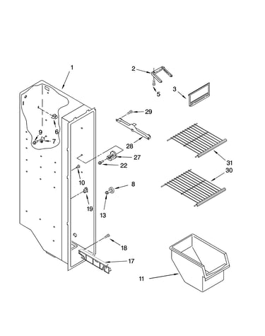 Freezer liner parts