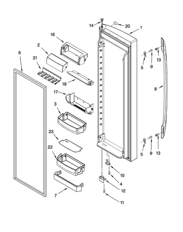 Refrigerator door parts