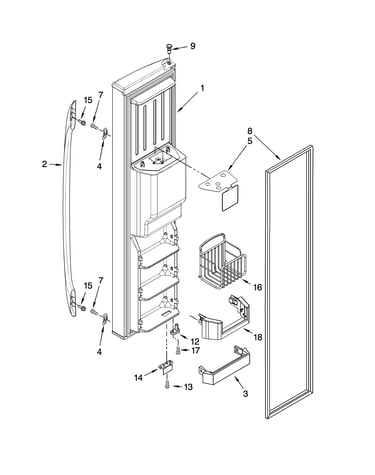 Freezer door parts