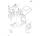 Whirlpool GHW9400SU0 top and cabinet parts diagram