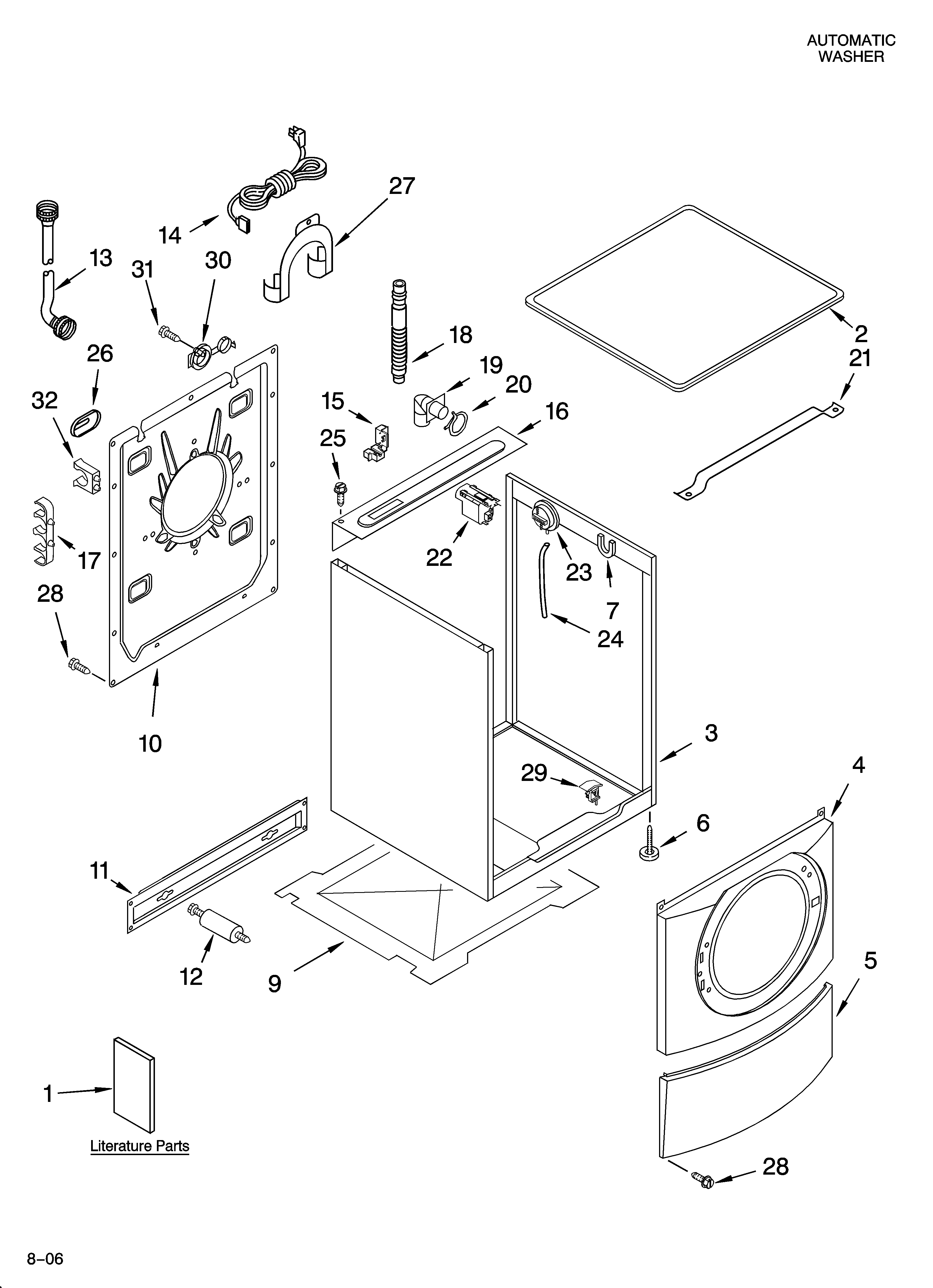 Top and cabinet parts